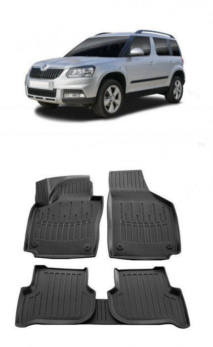 Set Covorase Auto Cauciuc Umbrella Pentru Skoda Yeti (2009-2017)