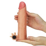 Cumpara ieftin Extensie/Manson Penis Cu Vibratii Silicone Nature Extender, Natural, +5 cm