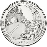 SUA - QUARTER BLUE RIDGE, NORTH CAROLINA 2015 P - VF / SERIA PARCURI NAT., America de Nord