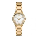 Michael Kors Ceas Damă Quartz 31mm cu Cadran Alb Sidef și Brățară Aurie din Oțel Inoxidabil