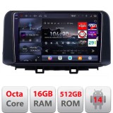 Navigatie Hyundai Kona 2017-2022 Edotec Kit-1058 8 core QLED 2K 16+512GB 360 Android Waze USB Navigatie Internet Youtube Radio