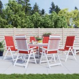 Set 6 Perne Scaun Spatar Inalt vidaXL, 120x50x3cm, Rosii, Exterior Interior, Rezistente Apa, Confortabile