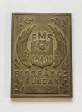 Cumpara ieftin Placheta sportiva suedeza inscriptionata FMS Finspangs rundan 1958