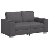 vidaXL Canapea pentru două persoane Gri 160 cm Piele artificială 4105047