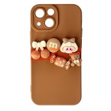 Husa Silicon 3D Cartoon Brown Candy Apple iPhone 13 Mini