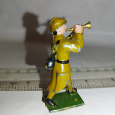 bnk jc CBG Mignot - figurina metalica - Franta- soldat WW1 cantand la trompeta