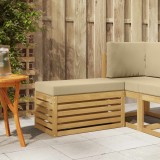 vidaXL Bancă de exterior Alb 80 x 43 x 45 cm Lemn Solid de Acacia 901689