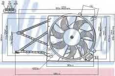 Ventilator, radiator OPEL ASTRA G Cupe (F07) (2000 - 2005) NISSENS 85176 foto