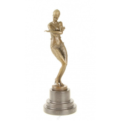 Dansatoarea sfioasa- statueta Art Deco din bronz BJ-27 foto