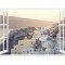 Sticker decorativ, Fereastra 3D, Santorini, 85 cm, 672STK