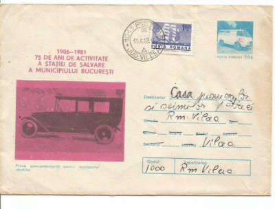 (B) plic -(cod 0327/81)-Prima auto-ambulanta pentru transportul ranitilor foto