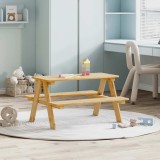 vidaXL Masă pentru copii cu bănci &bdquo;IRUN&rdquo; 90x79,5x50 cm lemn masiv