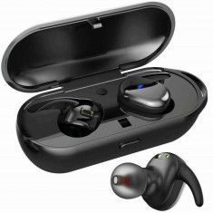 Casti Bluetooth Stereo IPX5, Wireless, negru foto