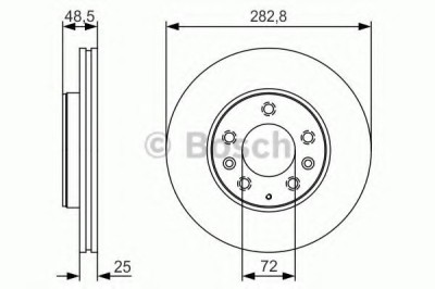 Disc frana MAZDA 6 (GG) (2002 - 2008) BOSCH 0 986 479 S60 foto