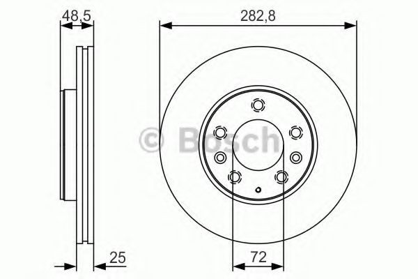 Disc frana MAZDA 6 (GG) (2002 - 2008) BOSCH 0 986 479 S60
