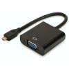 Convertor Micro HDMI la VGA + Audio Digitus, 10cm - Adaptor Video Laptop