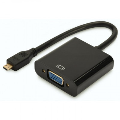 Convertor micro HDMI - VGA+audio, 10 cm, Digitus foto