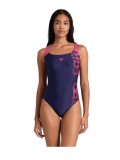 Costum de baie intreg pentru femei Arena Control Pro Back Graphic, bleumarin roz, 36 - OUTLET