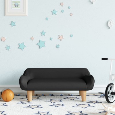 Gossi canapea pentru copii, negru, 70x40x24 cm, material textil foto
