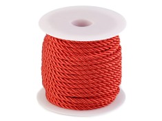 Snur rasucit pentru activitati de lucru manual, rosu, 3 mm x 3.5 m