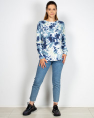 Bluza asimetrica cu model batik N904319087 foto