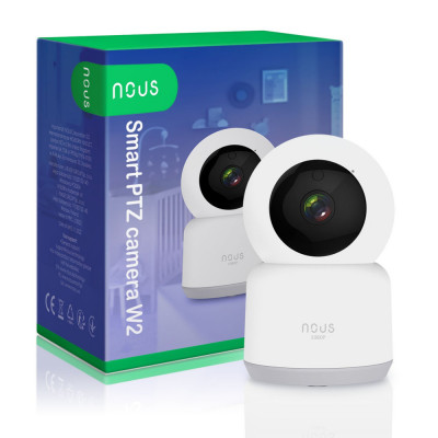 Camera de supraveghere IP WIFI NOUS W2 Smart, Interior, Full HD, 2MP, Detectare micare, Night vison, Rotire foto