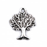 Cumpara ieftin Pandantiv decorativ arbore, 17 x 21 mm, Argintiu