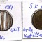 monede rusia 3 buc. 5k 1940,1969,1981