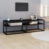 VidaXL Comodă TV, negru, 140x40x40,5 cm, sticlă securizată