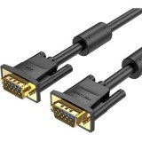 Cablu video Vention, VGA(T) la VGA(T), 3m, rezolutie maxima 1080p la 60 Hz, conectori auriti, cupru, invelis PVC, filtre de ferita, negru, &quot;DAEBI&quot; (ti