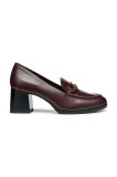 Geox pantofi de piele D WALK PLEASURE 55 culoarea bordo, cu toc drept, D46XBF 00081 C7011
