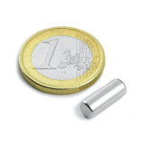 Magnet neodim cilindru &Oslash;5&amp;#215;12,5 mm, putere 1,2 kg, N45