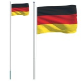 Steag Germania si stalp din aluminiu, 6,08 m