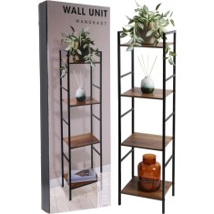 Etajera inalta cu 4 rafturi, stil industrial, 29.5x29.5x105 cm