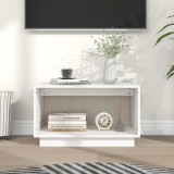 VidaXL Comodă TV, alb, 60x35x35 cm, lemn masiv de pin