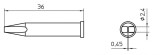 XT BSL MEISSELSPITZE 2,4X0,45MM VERP. T0054474199 WELLER