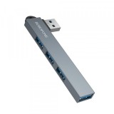 Cumpara ieftin Hub USB Borofone FH1, 4in1, Gri