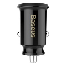 Incarcator Auto Baseus Grain Mini Universal Smart Car Charger 2x USB 3.1A, Negru foto