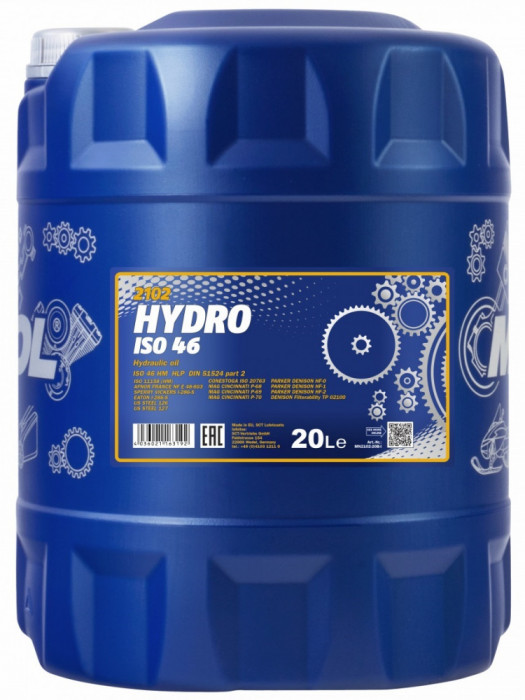 Ulei Hidraulic Mannol Hydro Iso 46 HM 20L MN2102-20