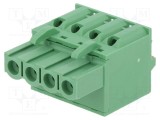 Regletă de conexiuni deconectabilă DEGSON 5mm, 4 piste drept mufa