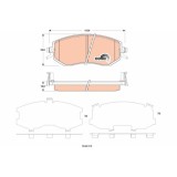 Set placute frana fata TRW, Subaru BRZ, 2012-, Forester, 2007-, Impreza, 2007-, Legacy V Combi (Br), 2008-2014, Outback (Br), 2009-, XV, 2011-; Toyot