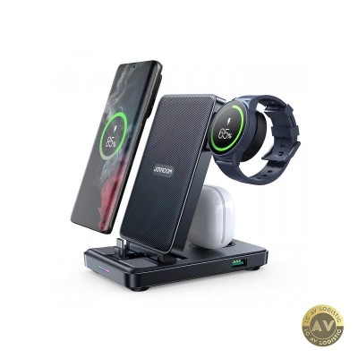 Incarcator Retea Wireless Joyroom JR-WQS01 Foldable 4in1 7.5W 1.5A Negru foto