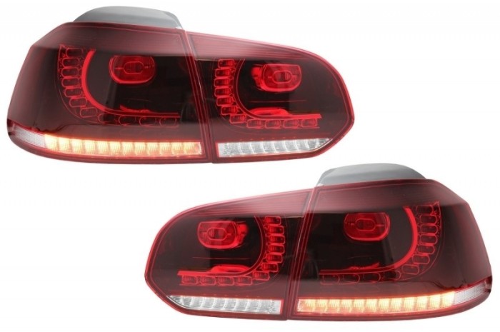 Stopuri Full LED compatibil cu VW Golf 6 VI (2008-2013) GTI R20 Design TLVWG6R20RCLED