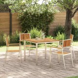 vidaXL Set dining pentru exterior 5 pcs Maro Lemn Solid de Acacia 3334790