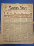 ziarul romania libera 8 ianuarie 1949 - rezolutia plenarei cc al pmr