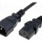 Cablu alimentare AC, 3m, 3 fire, culoare negru, IEC C13 mama, IEC C14 tata, LIAN DUNG -
