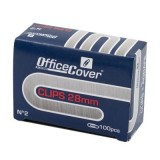Agrafe birou Office Cover AS-02 RC2, metalice, 28mm, argintii, cutie 100 buc