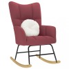 Scaun Balansoar Gossi Rosu Vin Textil, 61x78x95 cm, Suport 110 kg, Living/Relaxare