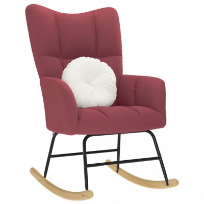 Gossi scaun balansoar, rosu vin, material textil foto