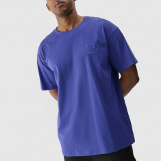 Tricou oversize cu imprimeu pentru bărbați - mov